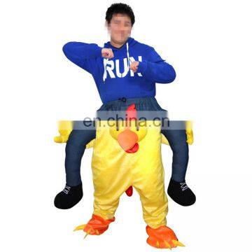 Factory direct sale customized adult chicken-rider mascot costume for sale