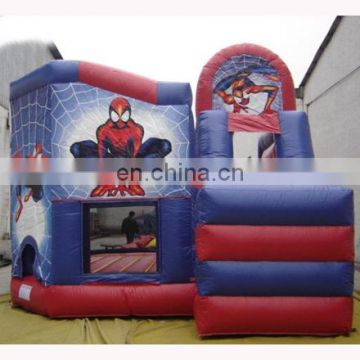 Inflatable spiderman bouncer Slide,Inflatable spiderman jump Slide, spiderman bouncy slide