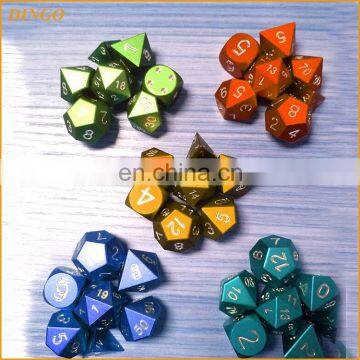 High quality custom printed dice custom colorful engraver bulk game metal dice manufacturer