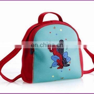 wholesale price children school bag with spiderman cartoon printing