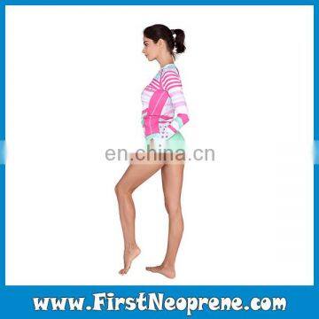 Lovely Pink Dot Online Cheap Pink Color Rash Guards photo-2