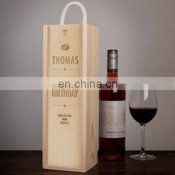 Luxury high quality popular fashion pine wood wine boxes