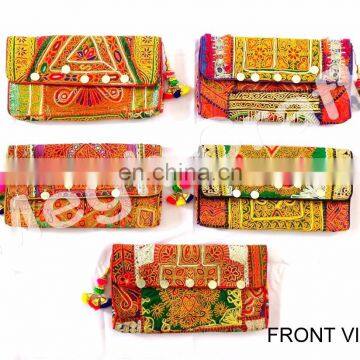 Wholesale Bohemian Banjara Ethnic Handbag- Vintage Clutch Bag-Afghan Clutch Bag- Hand embroidery Coin Clutch Purse