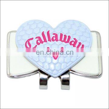 golf cap clip ball marker; magnetic clip cap