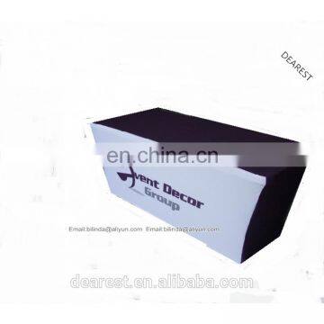 white cocktail table spandex covers