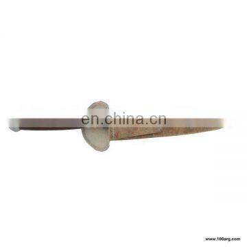 Knife Wood-handled and deer antler, Rawhide Sheath