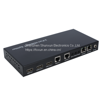 100m 1x2 HDBaseT разделитель, HDCP2.2, поддерживает POC, Ethernet, RS232 пропускание