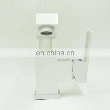 New design Single Handle Square Aluminum Basin Bathroom Faucet