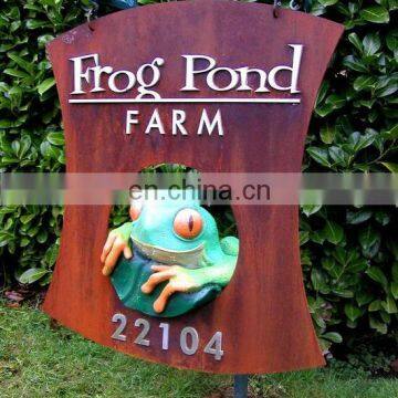 Hot Sale 2018 Animated Metal Garden Art Sign Number