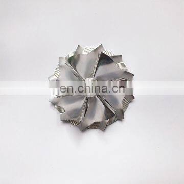 GT15-25 20G reverse 52.56/68.01mm  6+6 blades high performance turbo milling/aluminum 2618/billet compressor wheel
