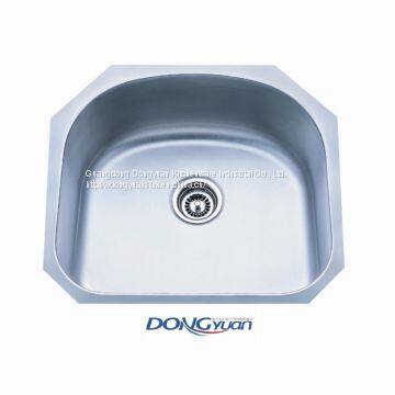 2321 D shape single bowl undermount stainless steel kitchen sink (861)