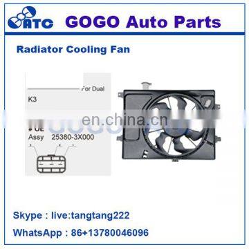 12v DC CAR Radiator A/C Cooling Fan Motor for K3 OEM 25380-3X000