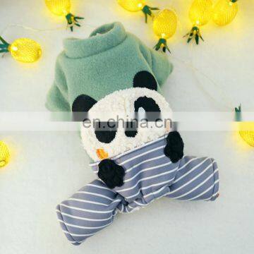 Cute Puppy Dog Coat Winter Outfits Pet Clothes Four Feet Cotton-padded Panda Paw Jacket photo-2