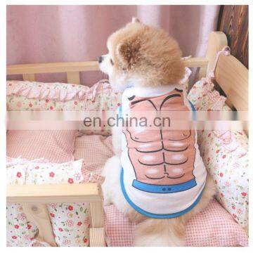New Fashion Cotton Dog Waistcoat Thin T-shirt Teddy Pomeranian Bichon Chest Muscle Bikini Printed Pet Clothes photo-4