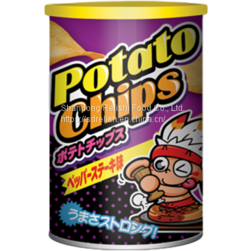 canned fried potato chips