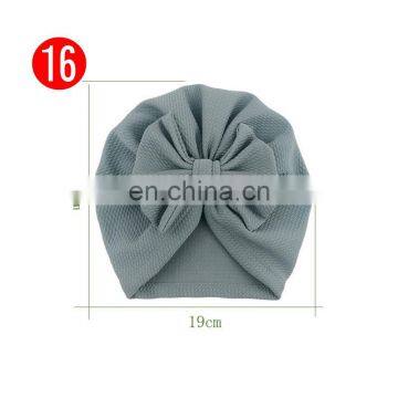 16colors Baby Boys Girls Hair Bows Hats Cotton Soft Turban Hats Knot Beanies Hat Caps For Toddler Kids Newborn Children Caps photo-7