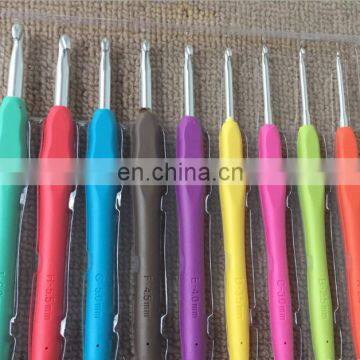 Sweater Needle Crochet Tool New Rainbow Soft Handle Plastic Alumina Crochet Hooks Set of 8PCS photo-7