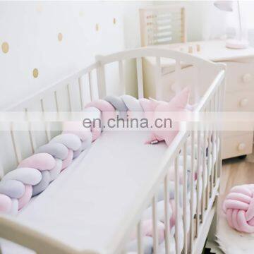 Stock Fashionable Handmade Knot Baby Nest Pillow Newborn Crib Bumper