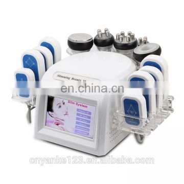 Wavelength 635-650nm 6 in 1 RF vacuum lipo laser ultrasonic cavitation body slimming machine