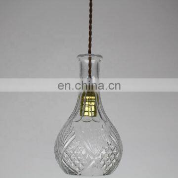 Modern Vintage Style Bistro Led Red Wine Storage Glass Shade Pendant Lighting photo-3