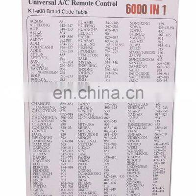 KT-E08 Air Conditioner Remote Control Universal A/C Remote Control 6000 in 1 photo-5