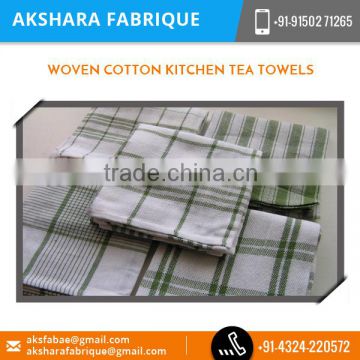 Colorful Woven Cotton Kitchen Tea Towels