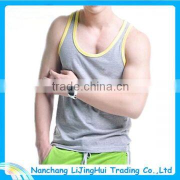 2015 hot sale new design custom 100 cotton tank top