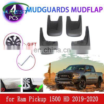 4PCS for Ram pickup 1500 HD 2019 2020 Mudguards Mudflaps Fender Mud Flap Splash Mud Retention Guards Protect PV Car Accessories