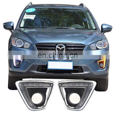 LED DRL lamps Daytime Running Light Suitable for Mazda CX-5 12-15 with yellow turn signal Other Exterior Accessories