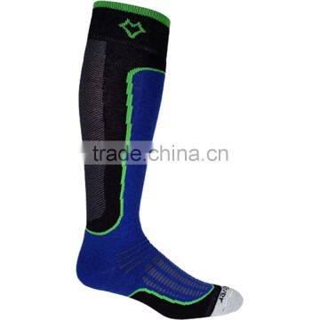 deep blue with cut lining ski socks