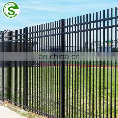 6*8 FT  Decorative 3 Rails Tubular Garden Metal Fence For Villa