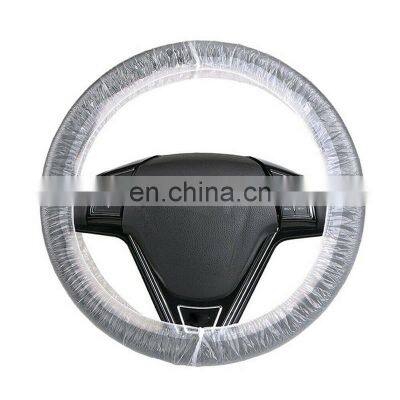 Disposable Car Plastic Steering Wheel Cover Seat Cover With Customization