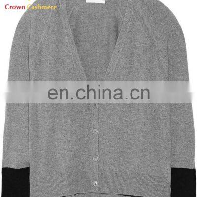 V Neck Thin Silk Girls Knitting Cardigan photo-3