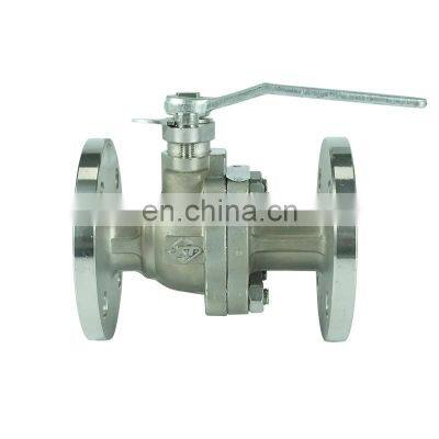 stainless steel 304 316L cf8m pull handle manual flange type flange connection ball valve