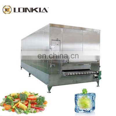 LONKIA IQF Tunnel Quick-freezing Steamed Stuffed Bun Food Quick Frozen Sweet Potato Chips Freezer Machine For Sale