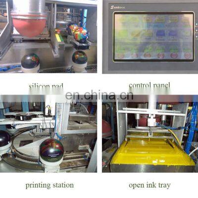 Automatic Multi-color Christmas Ball Round Plastic Product Pad Printer Machine for Sale photo-3