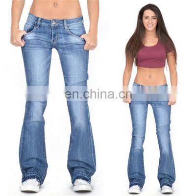 Na0807 Hot Style Ladies Jeans Tight-fitting Stretch Fringed Horn Slimming Jeans Women Trousers photo-4