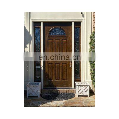 Home wood casement pivot door for shop entrance