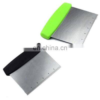 Best Quality Stainless Steel Plastic Handle Dough Cutter Scraper Knife