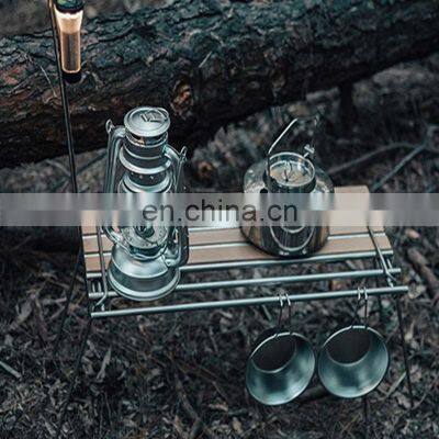 Japanese Style 2022 New Stainless Out Door Picnic Beech Easy Foldable Wooden Camping Table