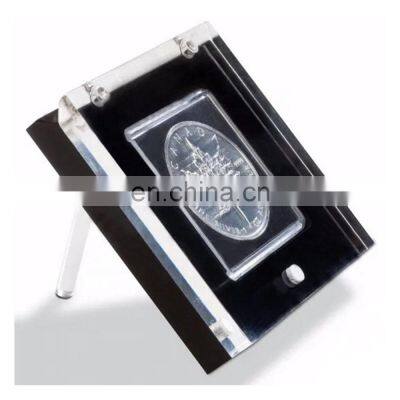 Clear Acrylic Coin Display Case Square Acrylic Coin Display Frame With Screw Holder photo-2