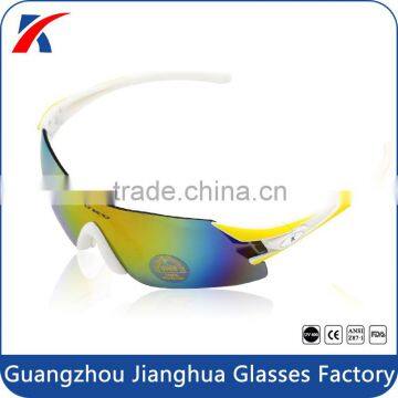 2015 Professional design rimless full shide fake revo coating mountain bike cycling sunglasses