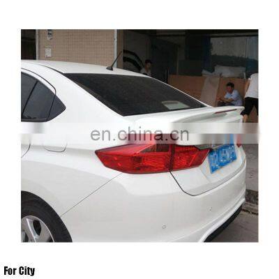 Car ABS Rear Spoiler Lip Wing Wiper Styling Spoiler Side Skirt For CITY Rear Spoiler with light