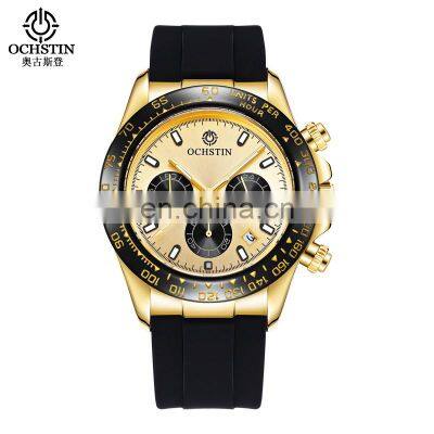 OCHSTIN 2019 Hot Sale Elegance Fashion Rose Golden Men Wristwatch Luxury Velvet Leather Watches photo-5