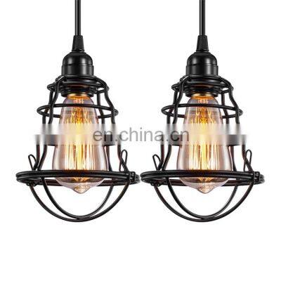 Retro restaurant corridor entrance iron cage ceiling lamp personality balcony bedroom coffee shop bar lamp