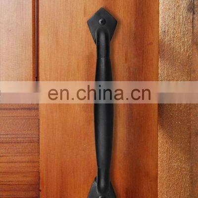 9 Inch Round Cabinet Handle Pull Solid Cast Iron Door Handle Black photo-3