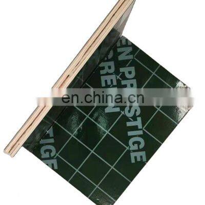 18mm Plastic formwork film green PP poplar hardwood composite concrete building, hotel plywood building construction