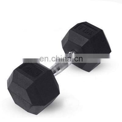 Custom Gym Mancuernas Kurzhantel Equipment Weight Lifting Dumbbell Set Man Fitness Black Rubber Hex Dumbbell Sets photo-5