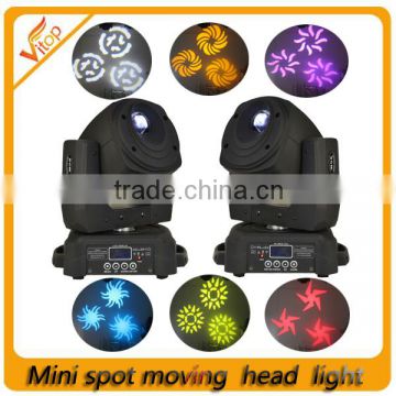 Party disco dj stage light 60w dmx mini gobo projector spot led moving head