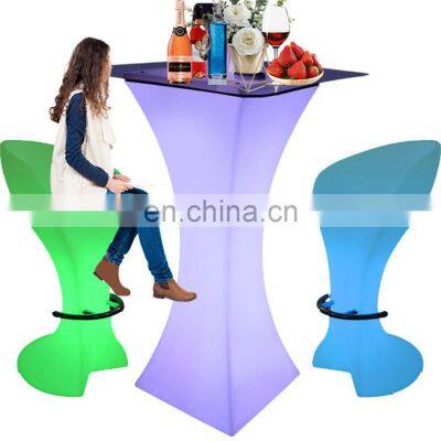 Wireless Battery Rechargeable Furniture/high Quality Furniture Set New Design PopRohsar Furniture Glowing Cocktail Table